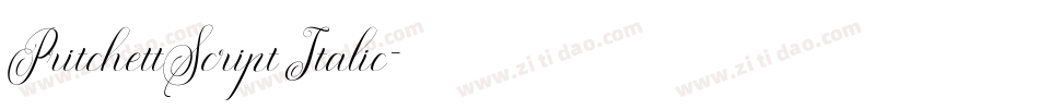PritchettScript Italic字体转换
